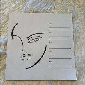 Makeup face chart
